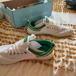 Bran New Green & White Volley Sneakers